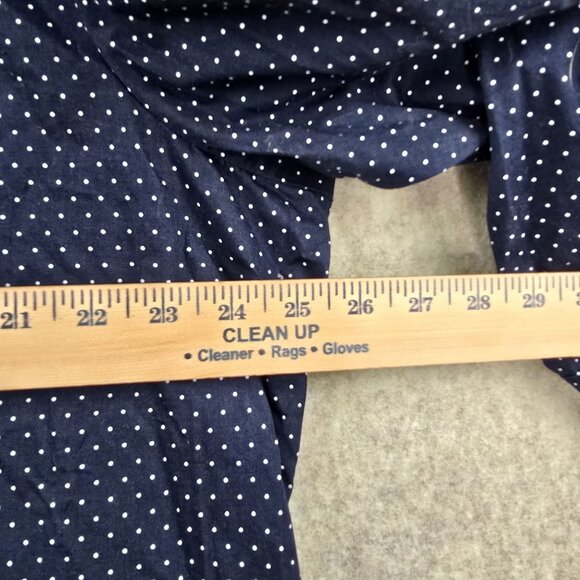 Lane Bryant Womens Button Down Navy Polka Dot Shirt Size 26 Cotton Blend - Picture 7 of 7